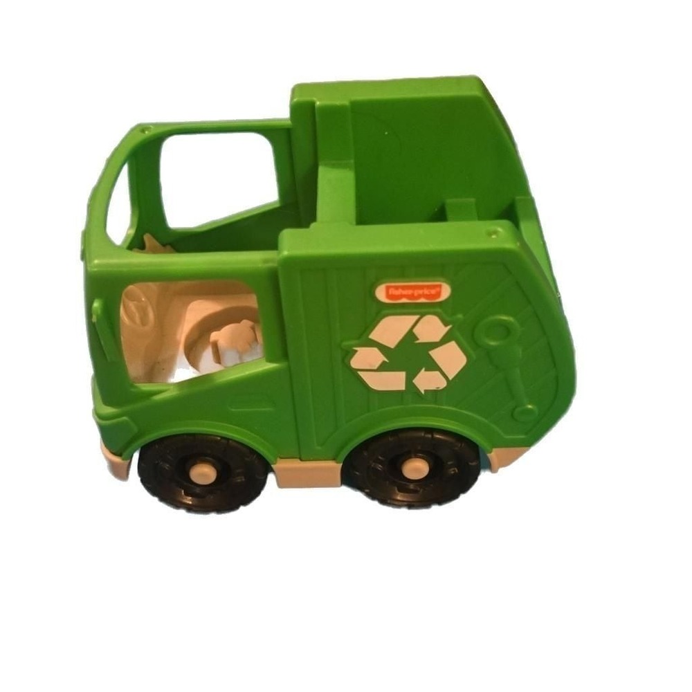 Fisher-Price Little People Push-Along Recycle Garbage Truck Toy